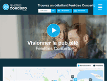 Tablet Screenshot of fenetresconcerto.ca